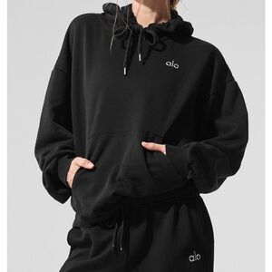 Alo Black Logo Hoodie